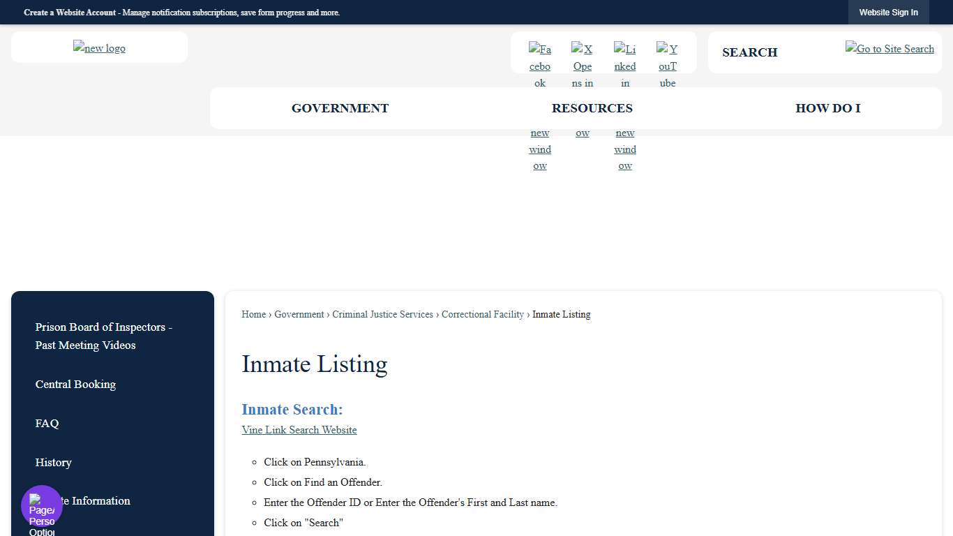 Inmate Listing | Centre County, PA - Official Website